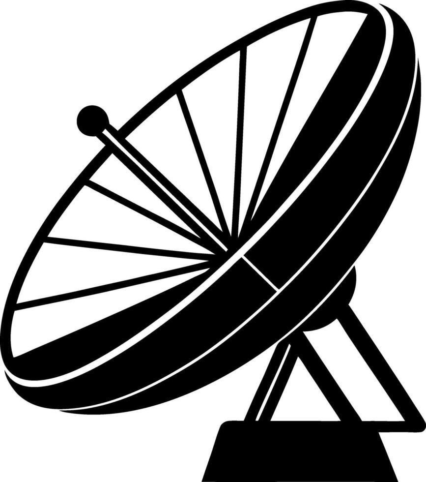 telescope and satellite dish vector