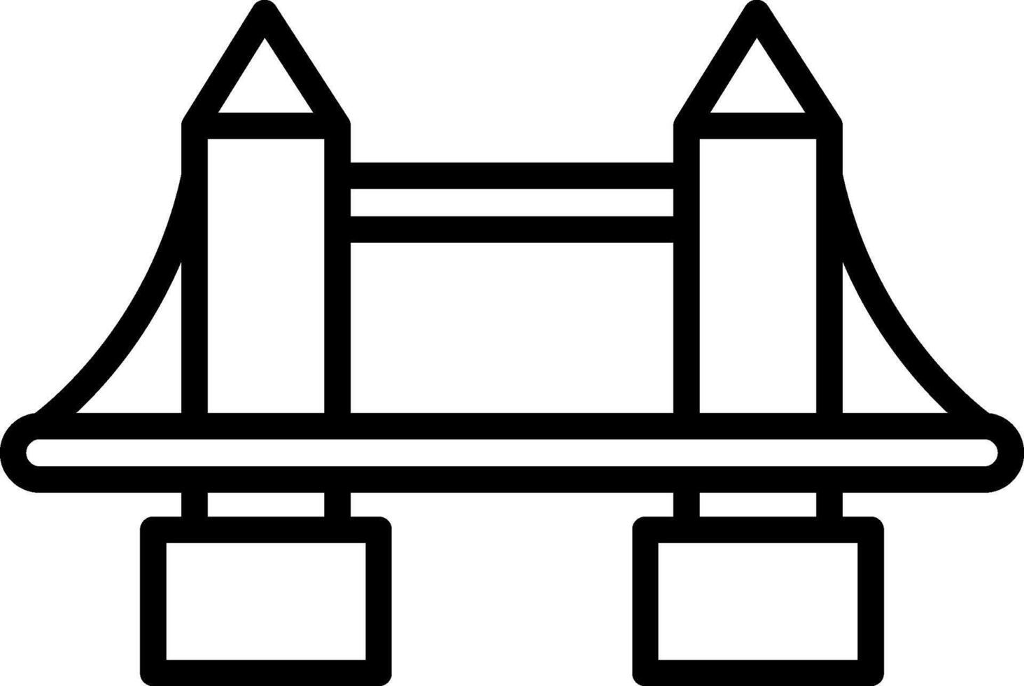 Tower Bridge Icon Design Symbol vector