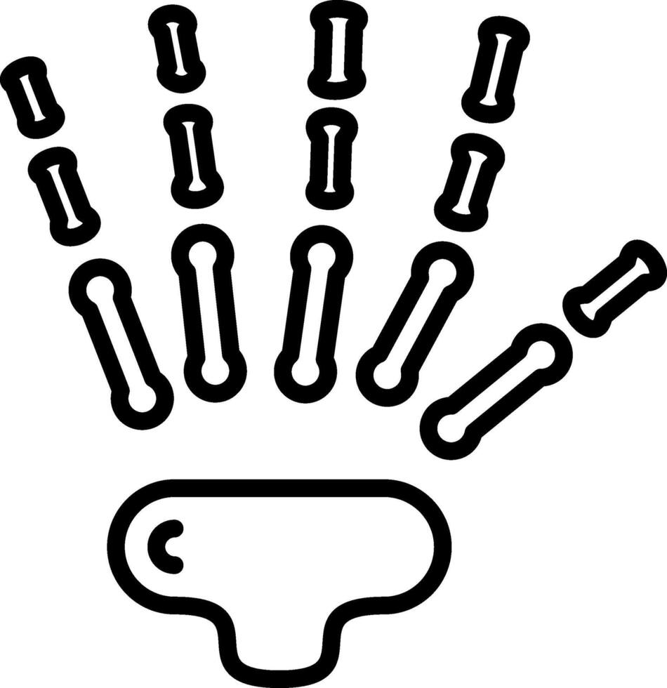 Hand Bones Icon Design Symbol vector
