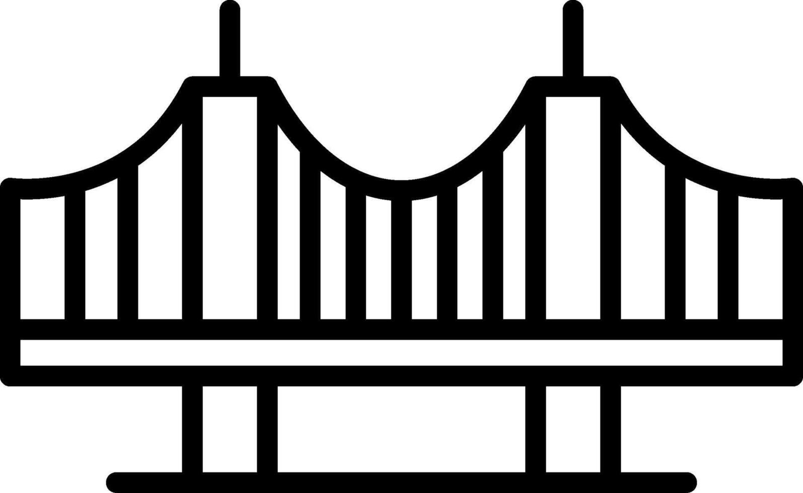 Vincent Thomas Bridge Icon Design Symbol vector
