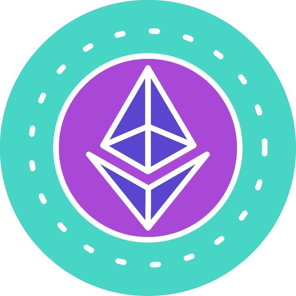 Ethereum logo in a circle vector