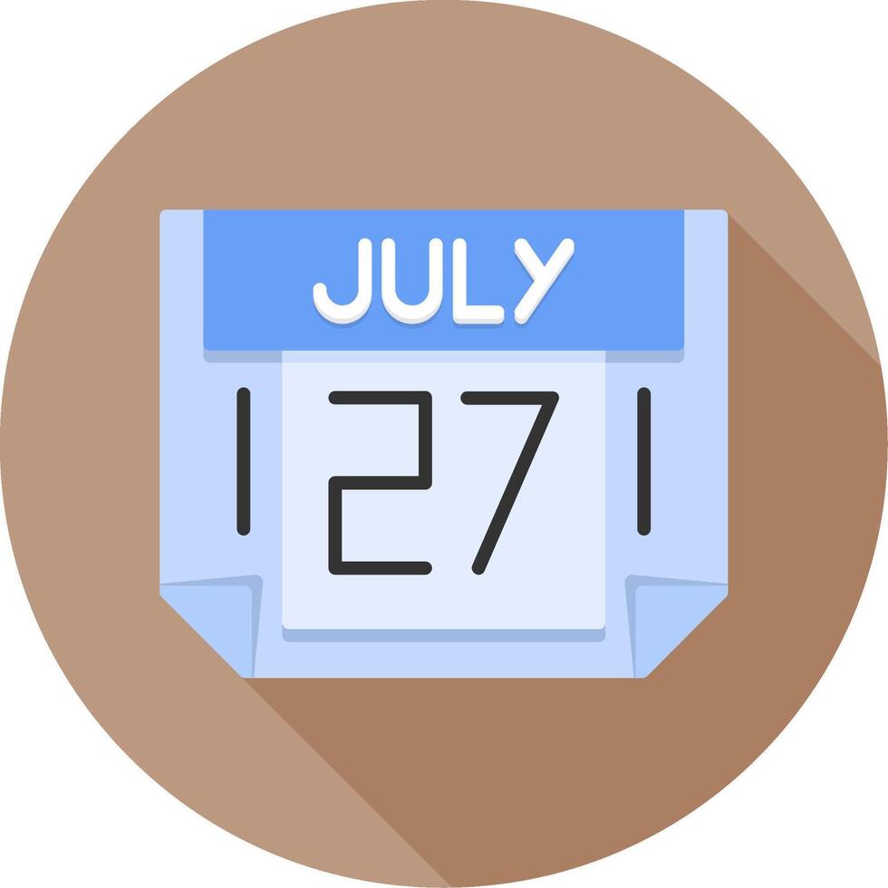 27 July Icon Design Symbol vector