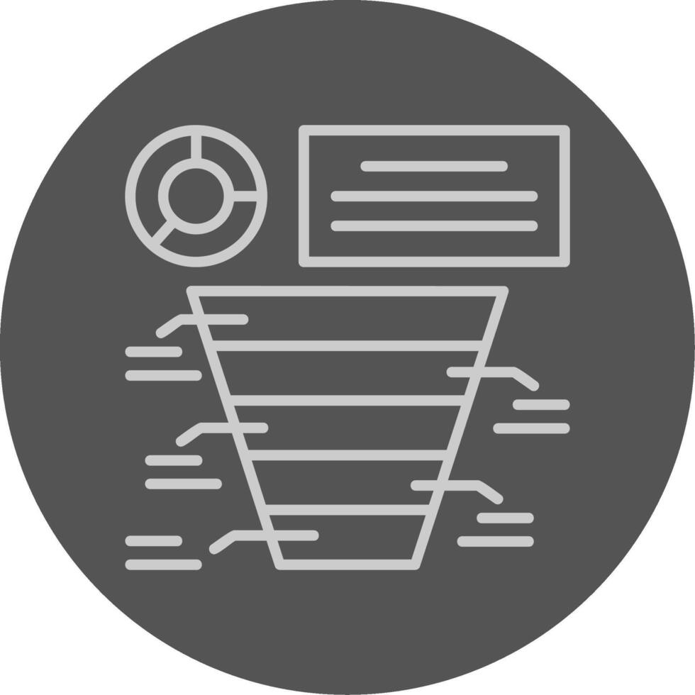 Funnel chart Icon Design Symbol vector
