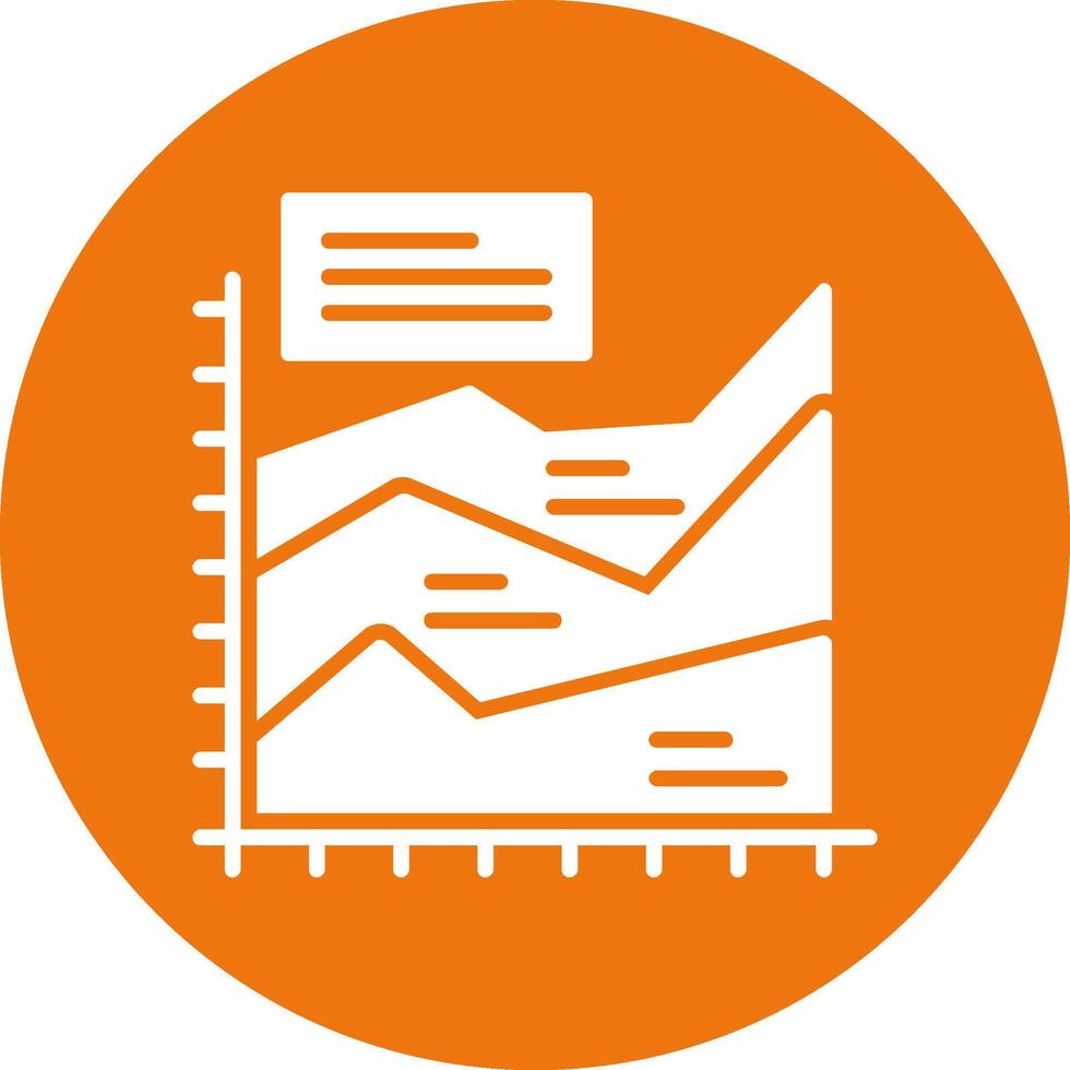Area chart Icon Design Symbol vector