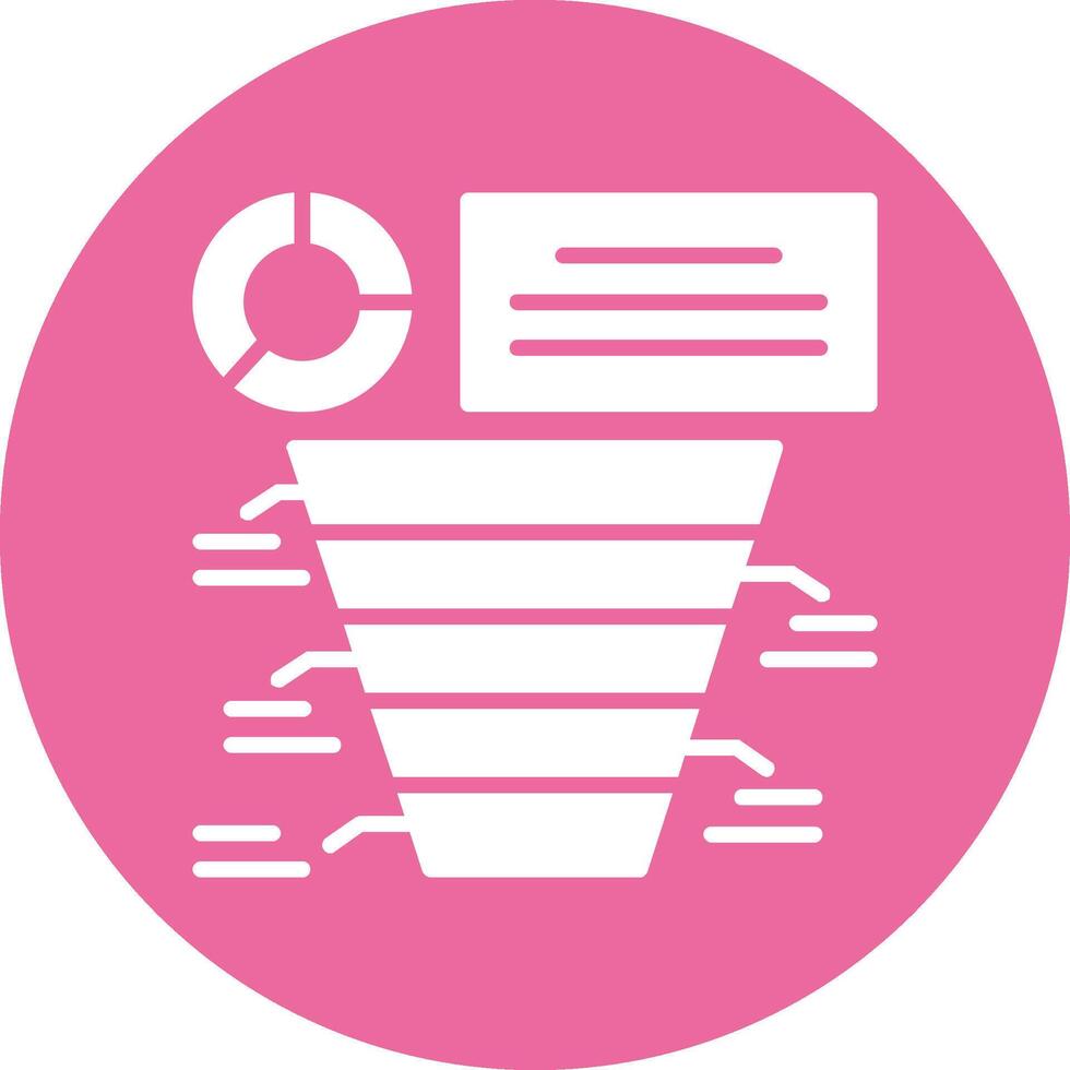 Funnel chart Icon Design Symbol vector