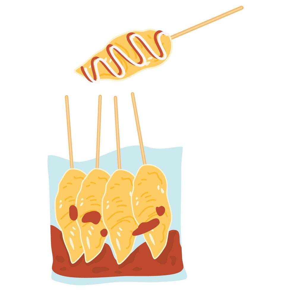 Delicious Original Egg Rolls telur gulung illustration vector