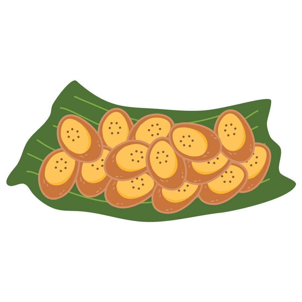 Healthy Homemade Banana Plantain Chips vector