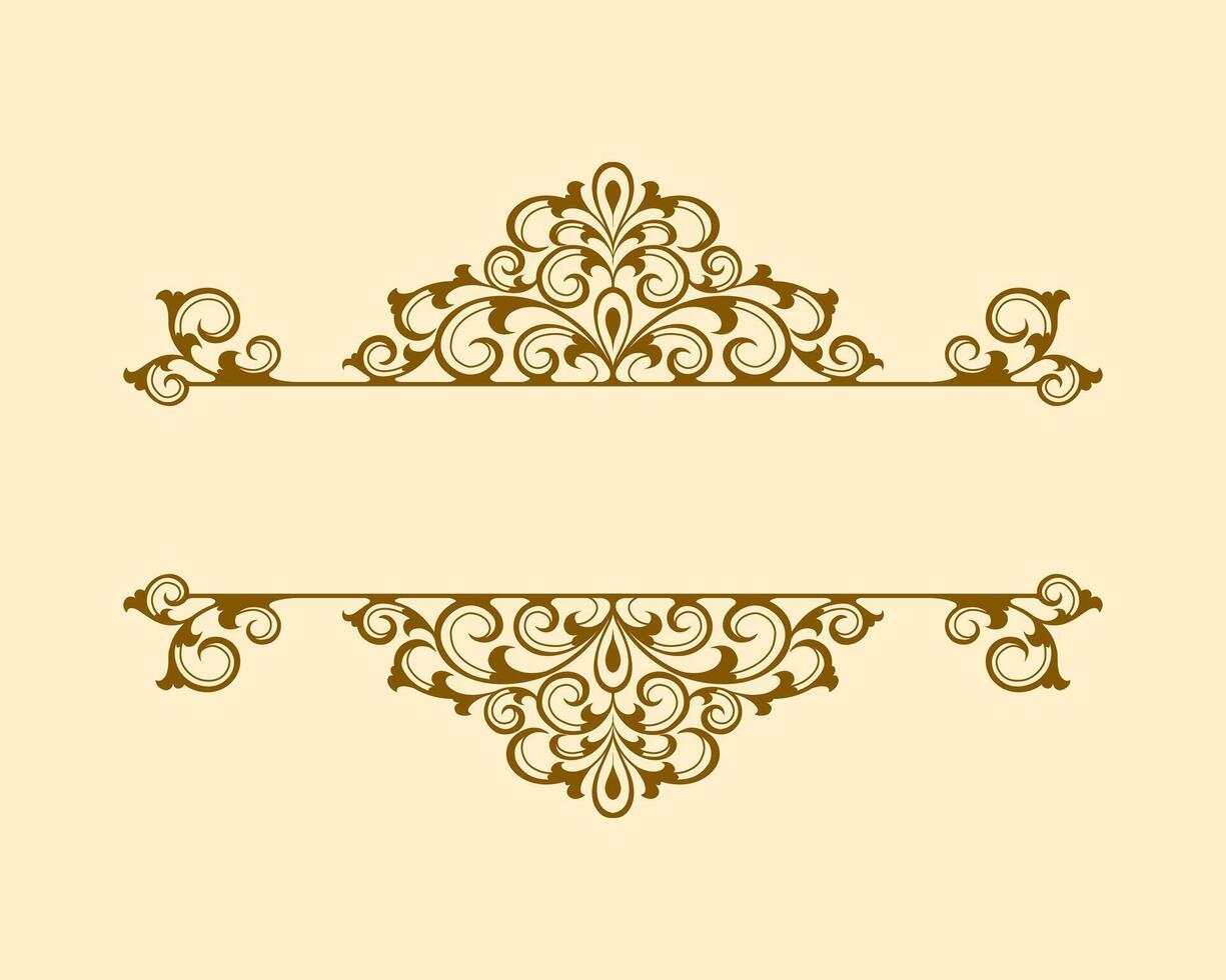 vintage ornament. floral frames and borders vector