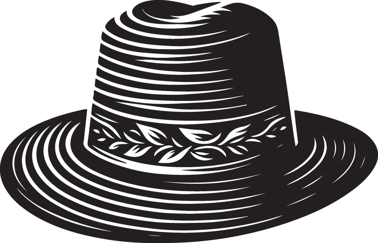 Vintage-Inspired Black Hat Silhouette Designs for High Fashion and Style Enthusiasts vector
