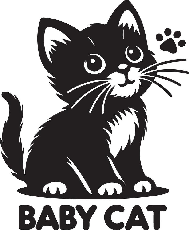 Beautiful Cat Silhouette for Phone Cases, Sleek Cat Figure for Stationery, Cat in Walking Pose Silhouette for Stickers. vector