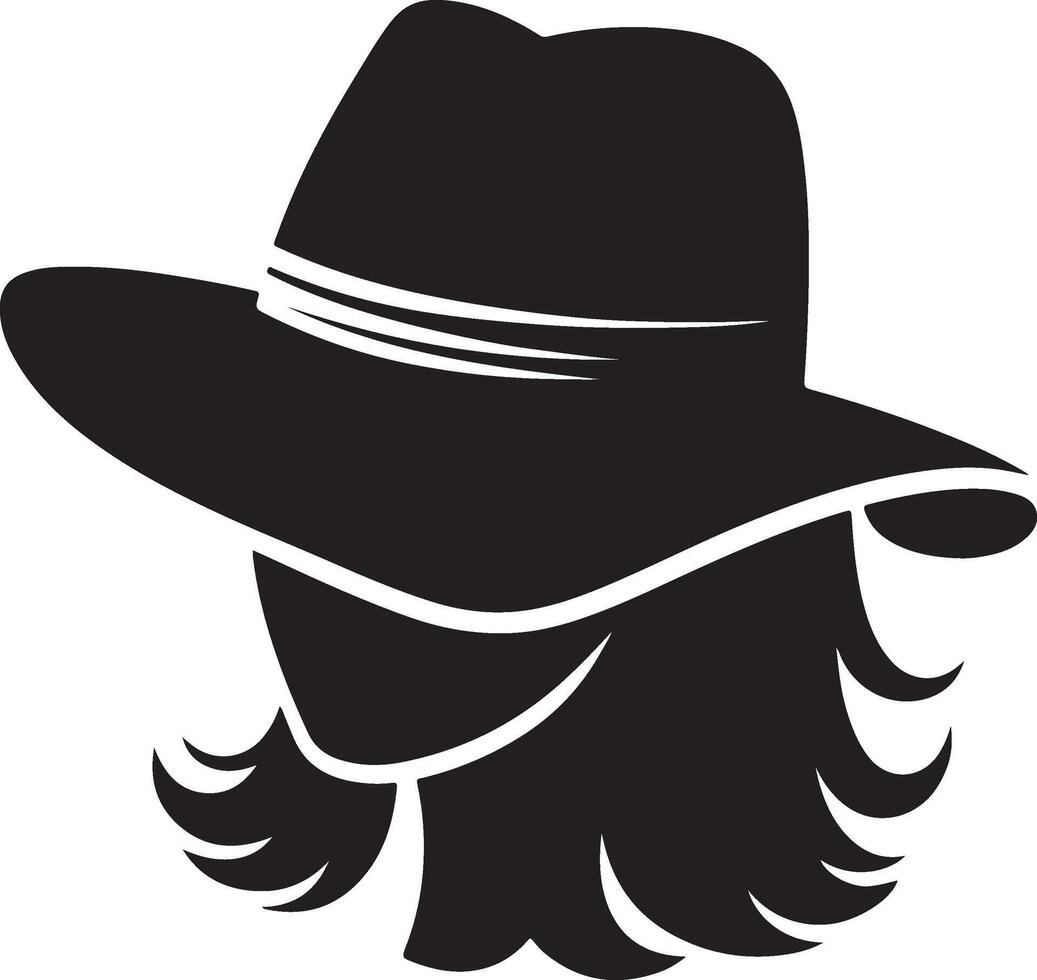 Black Silhouette Fashion Hats for Elegant and Stylish Graphic Designs vector