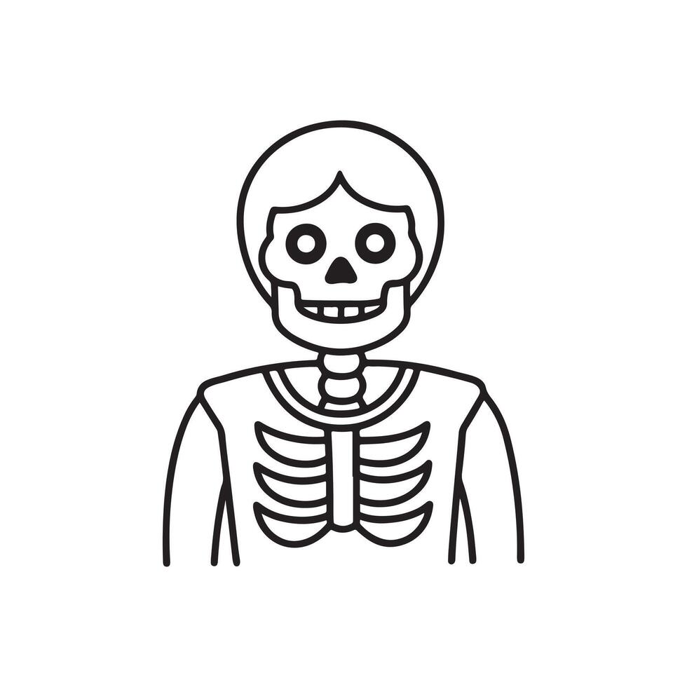 Halloween skeleton icon. vector