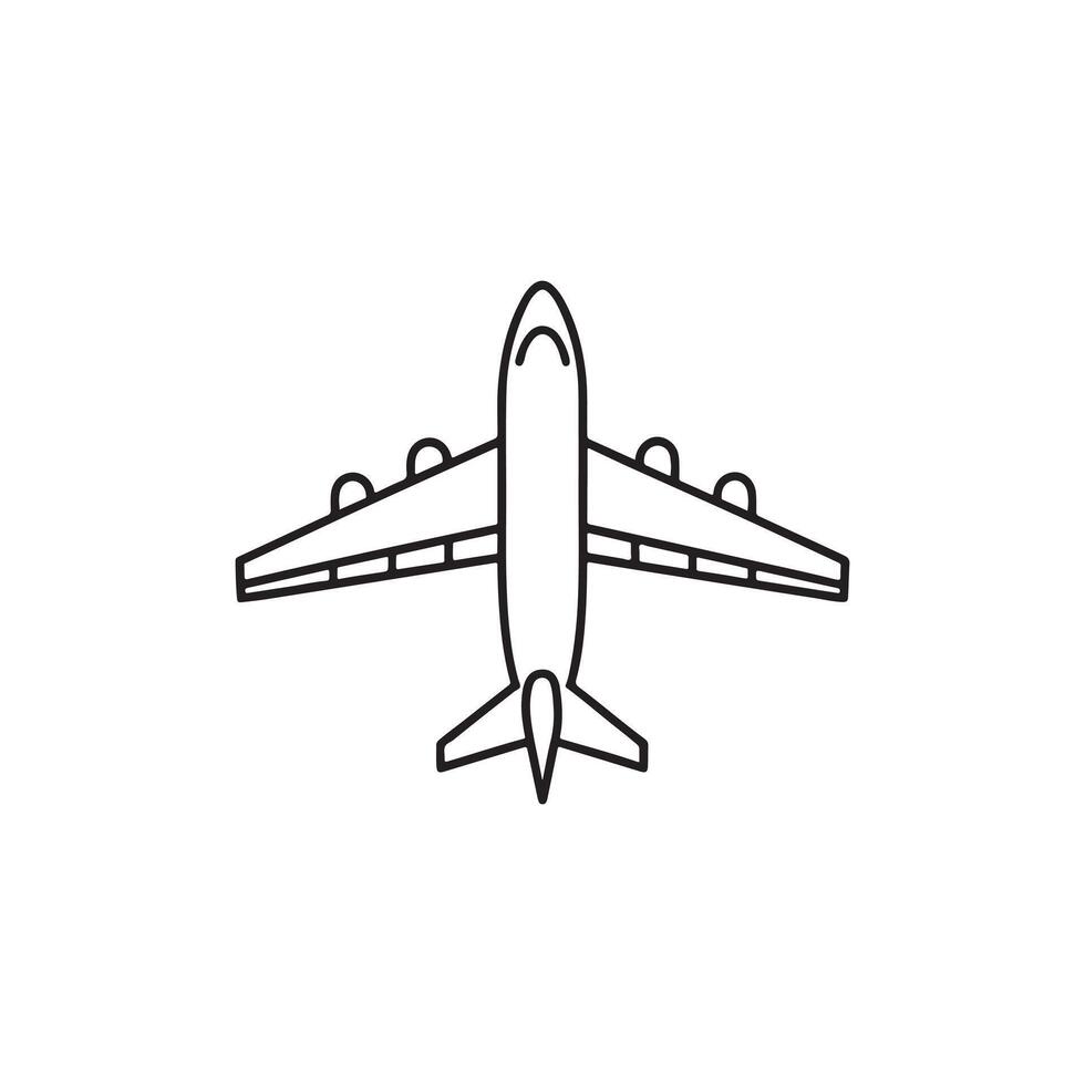 airplane outline icon. vector