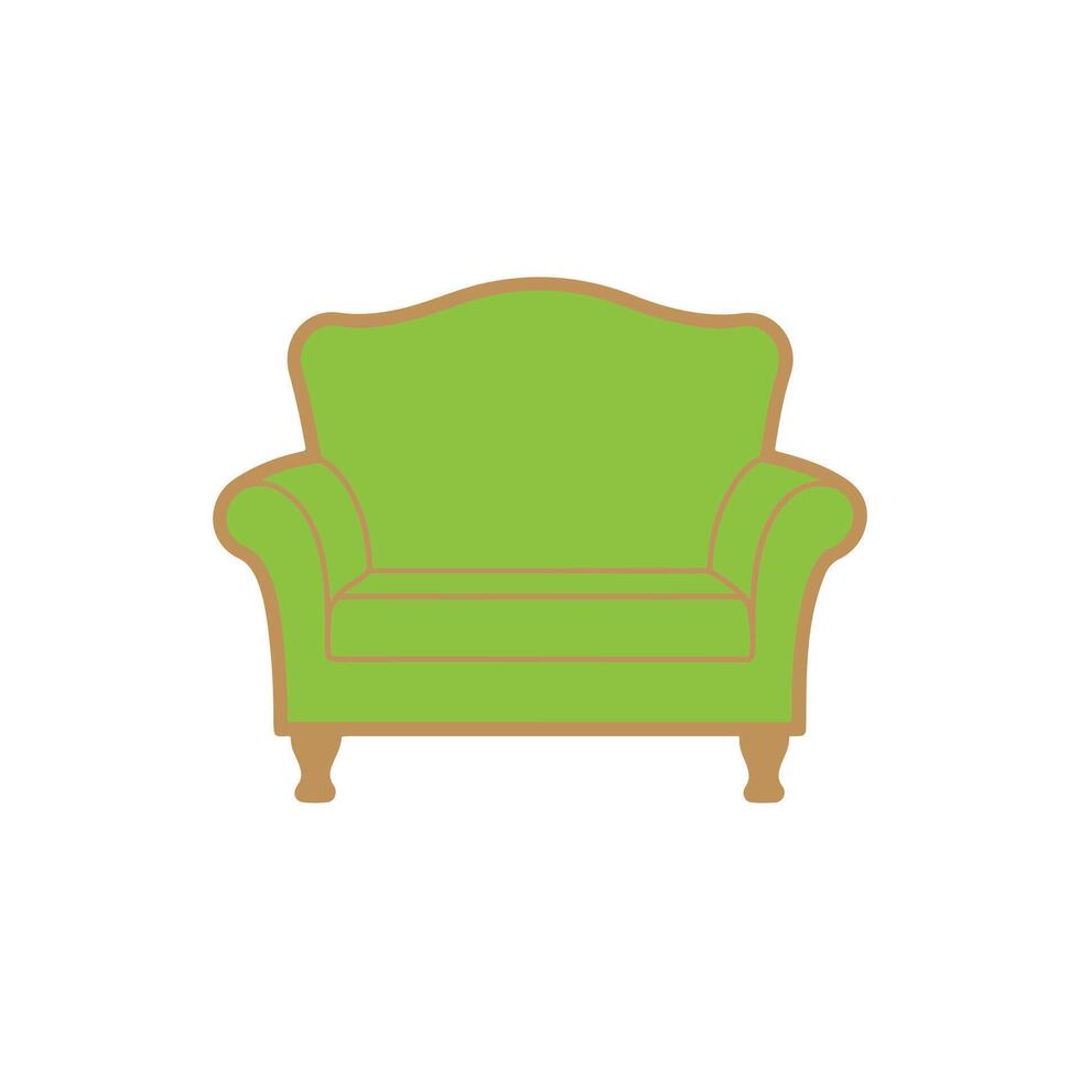 Cartoon soft furniture icon. vector