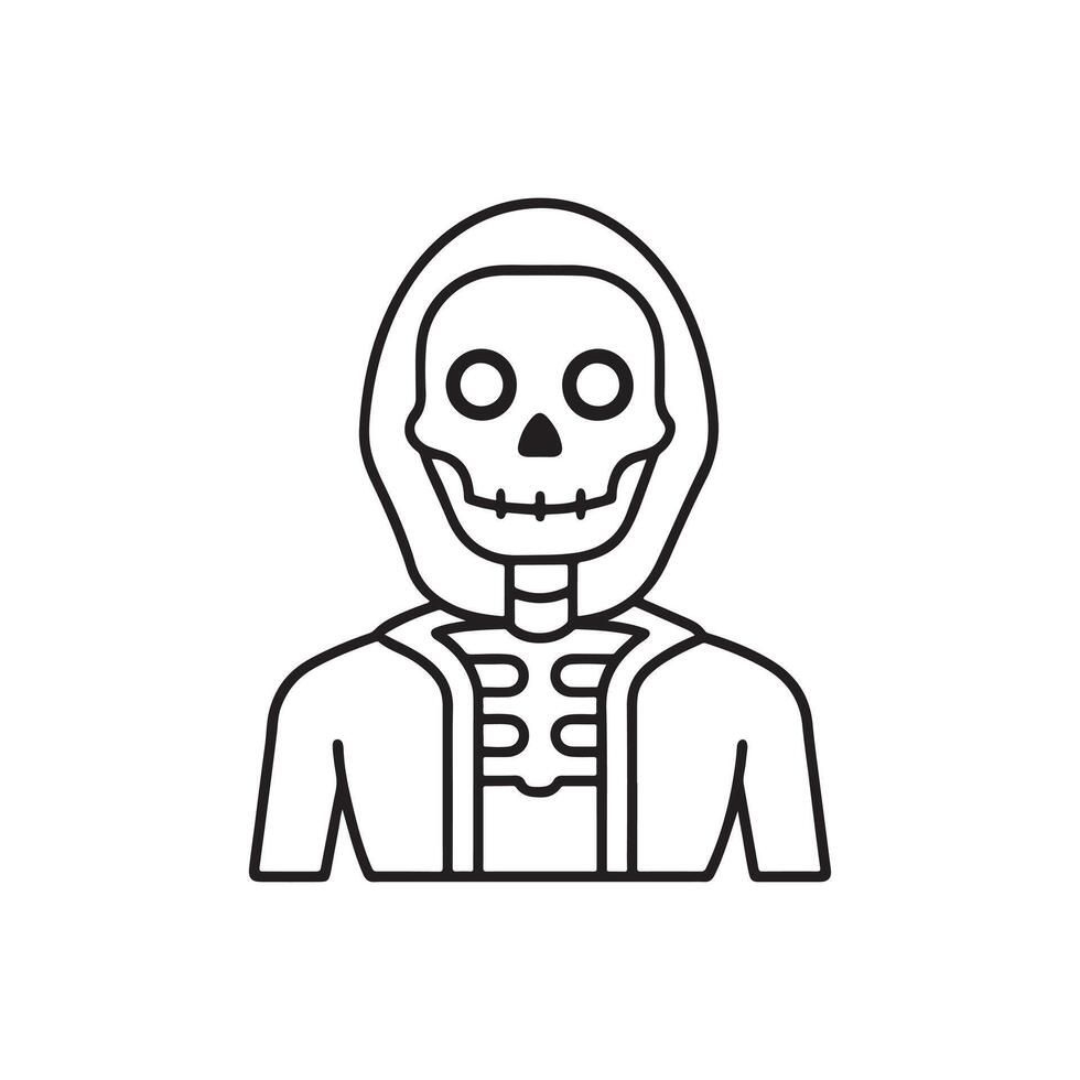 Halloween skeleton symbol. vector