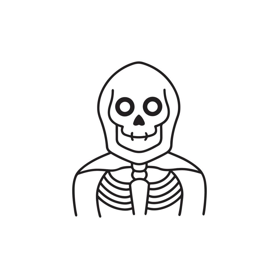 Halloween skeleton icon . vector