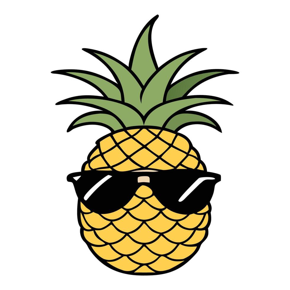Cool Pineapple Vibes vector