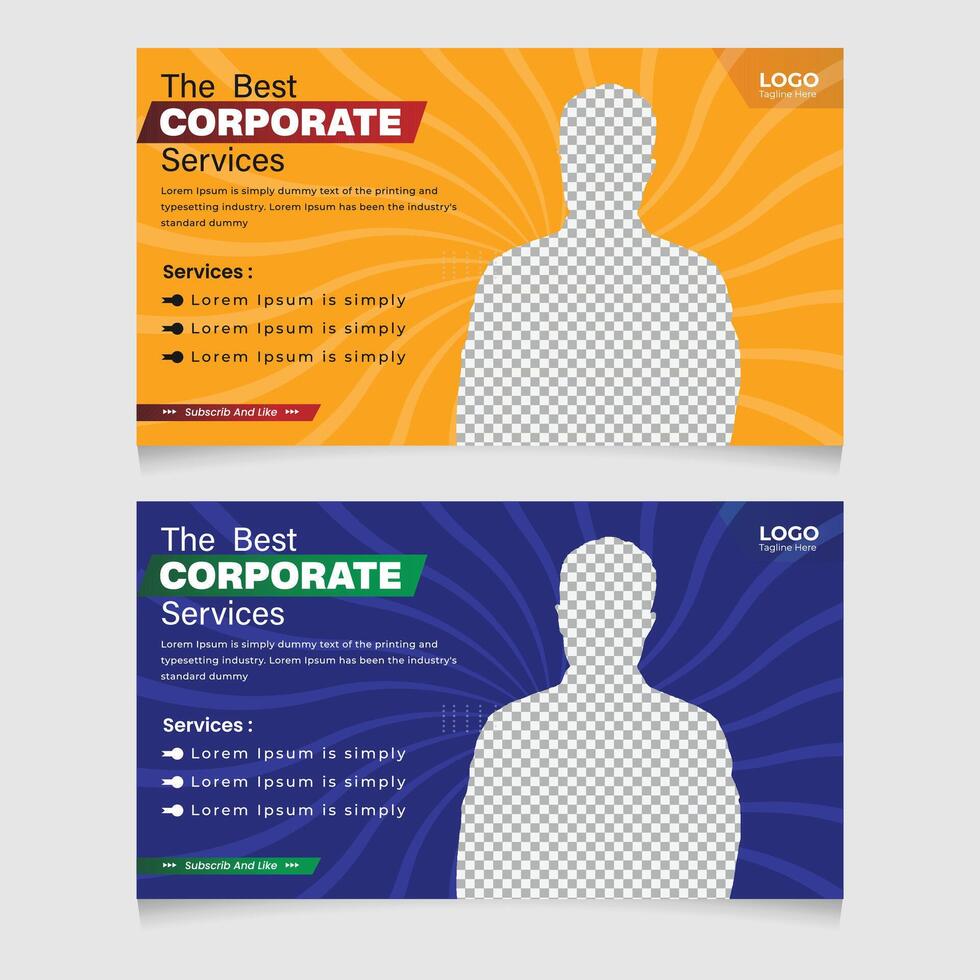 The best corporate Thumbnail flat design and online services vector