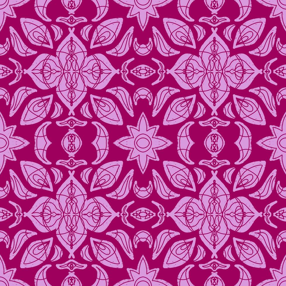 a purple and pink floral pattern vector