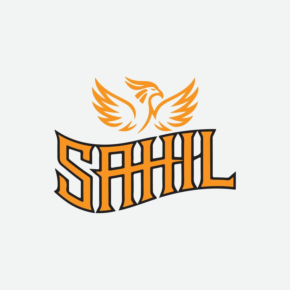 new stylish phoenix mascot logo design vector