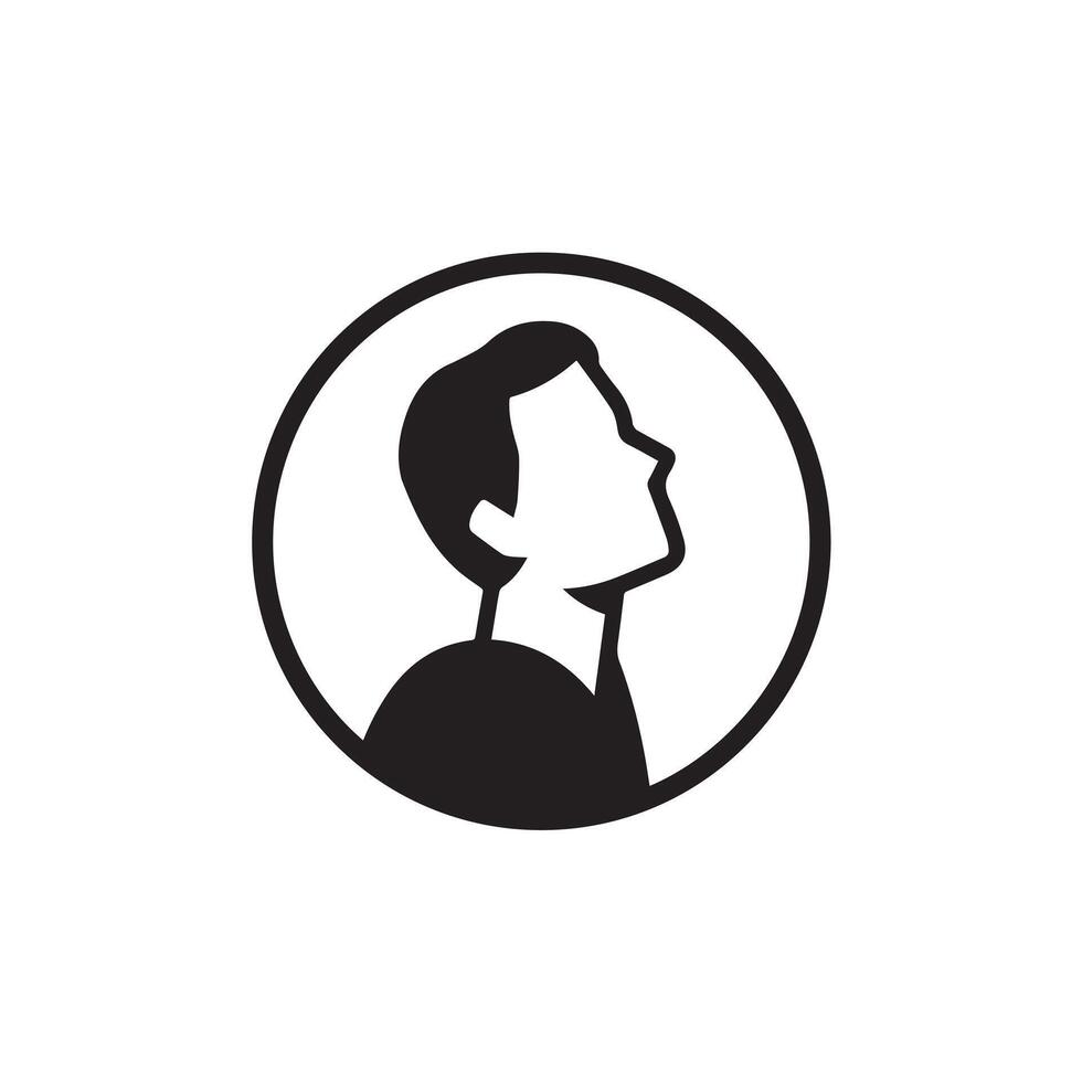 man, black icon design vector