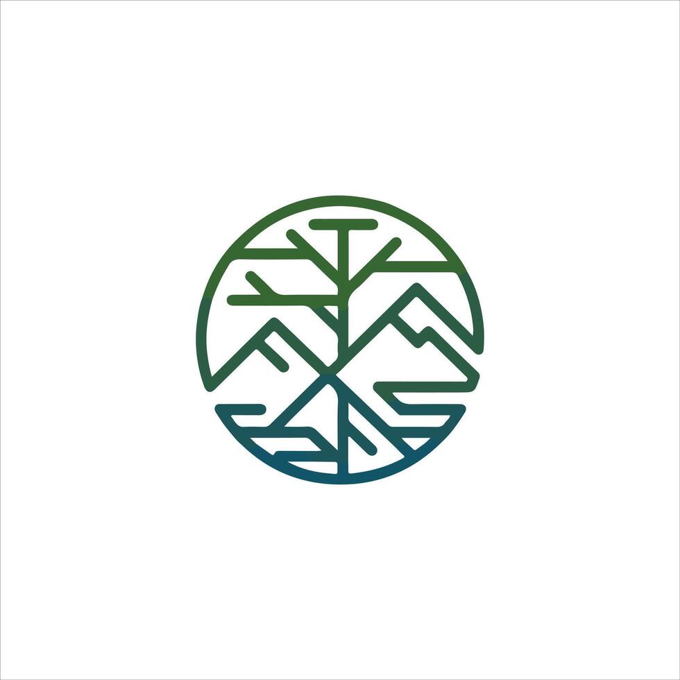 new circle green logo nature vector
