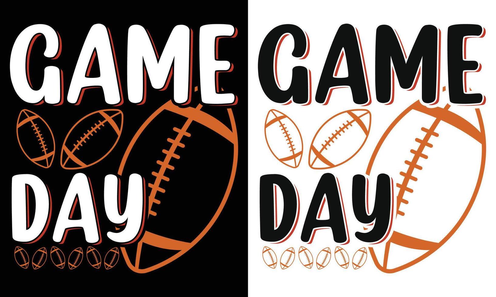 Game Day Typography Design For American Football vector