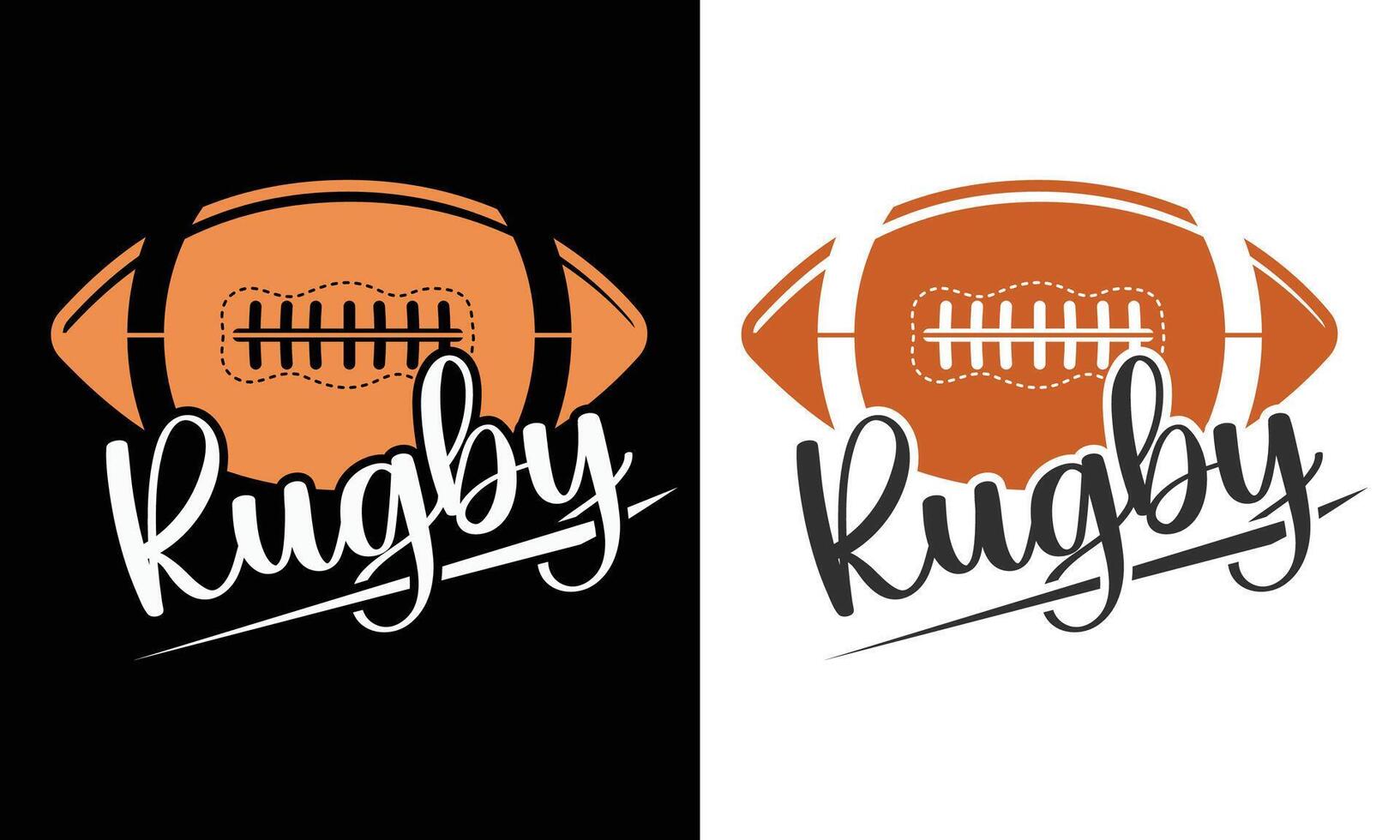 Rugby Typography Wall Canvas Design vector