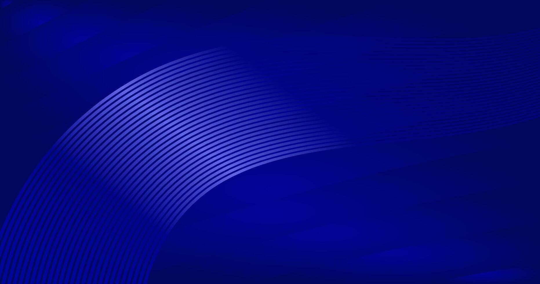 Abstract blue background with curved lines. vector