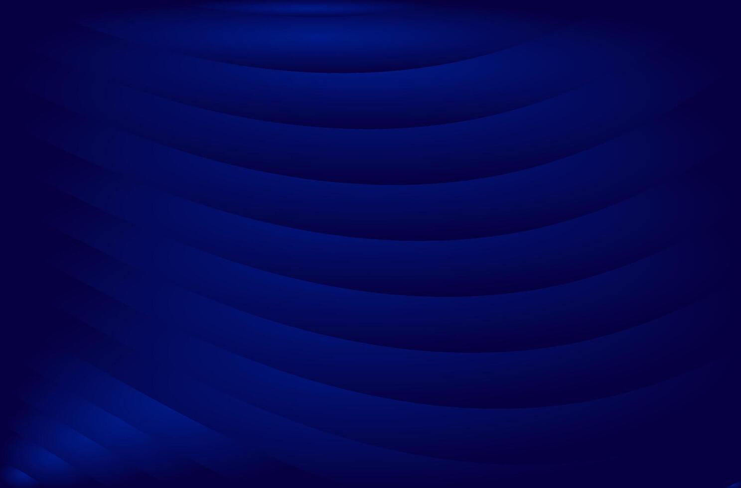 Abstract dark blue background with smooth curved lines and gradient effect. vector