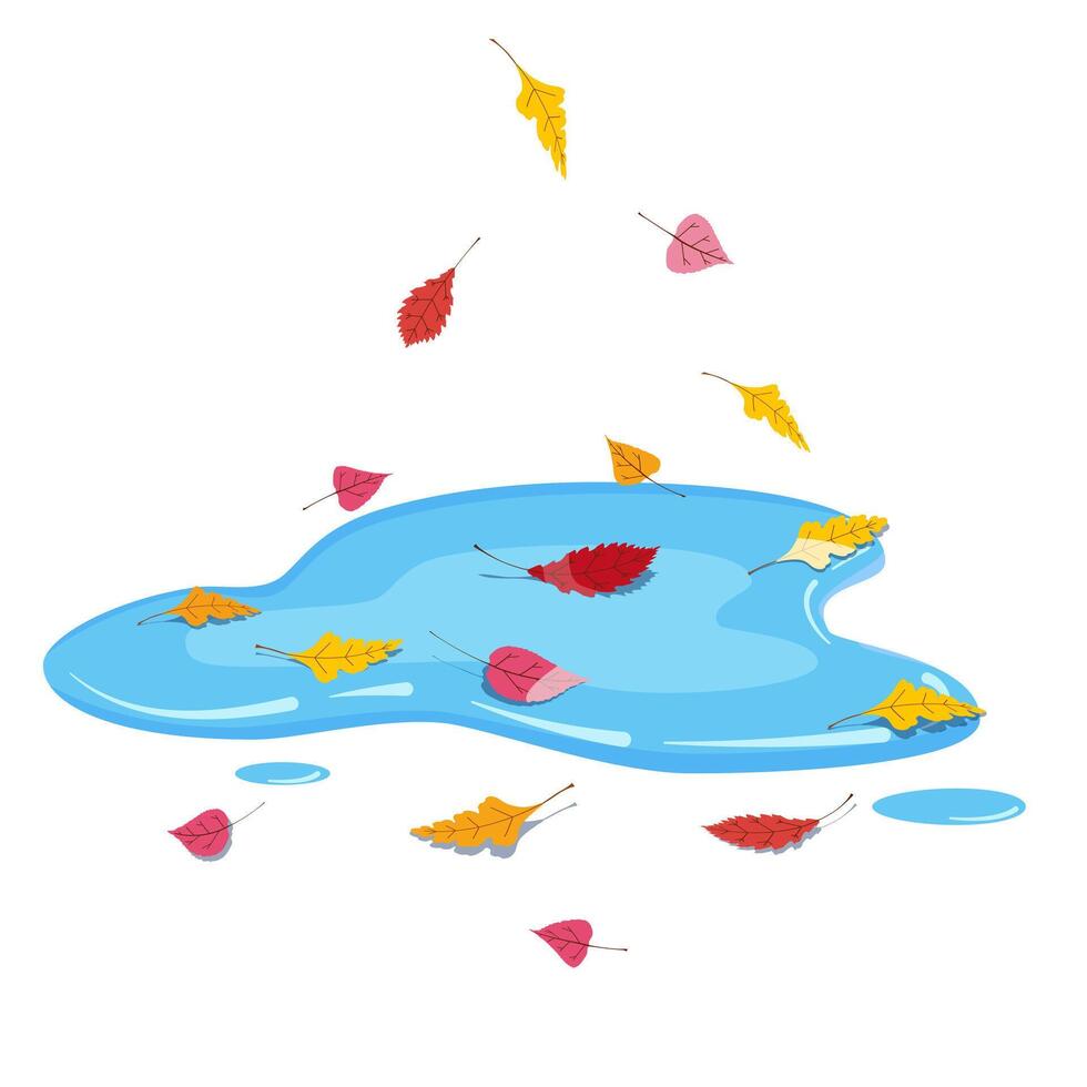 Autumn leaves falling from the sky vector
