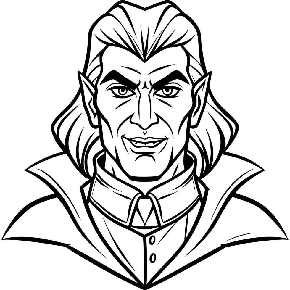 Dracula coloring pages vector