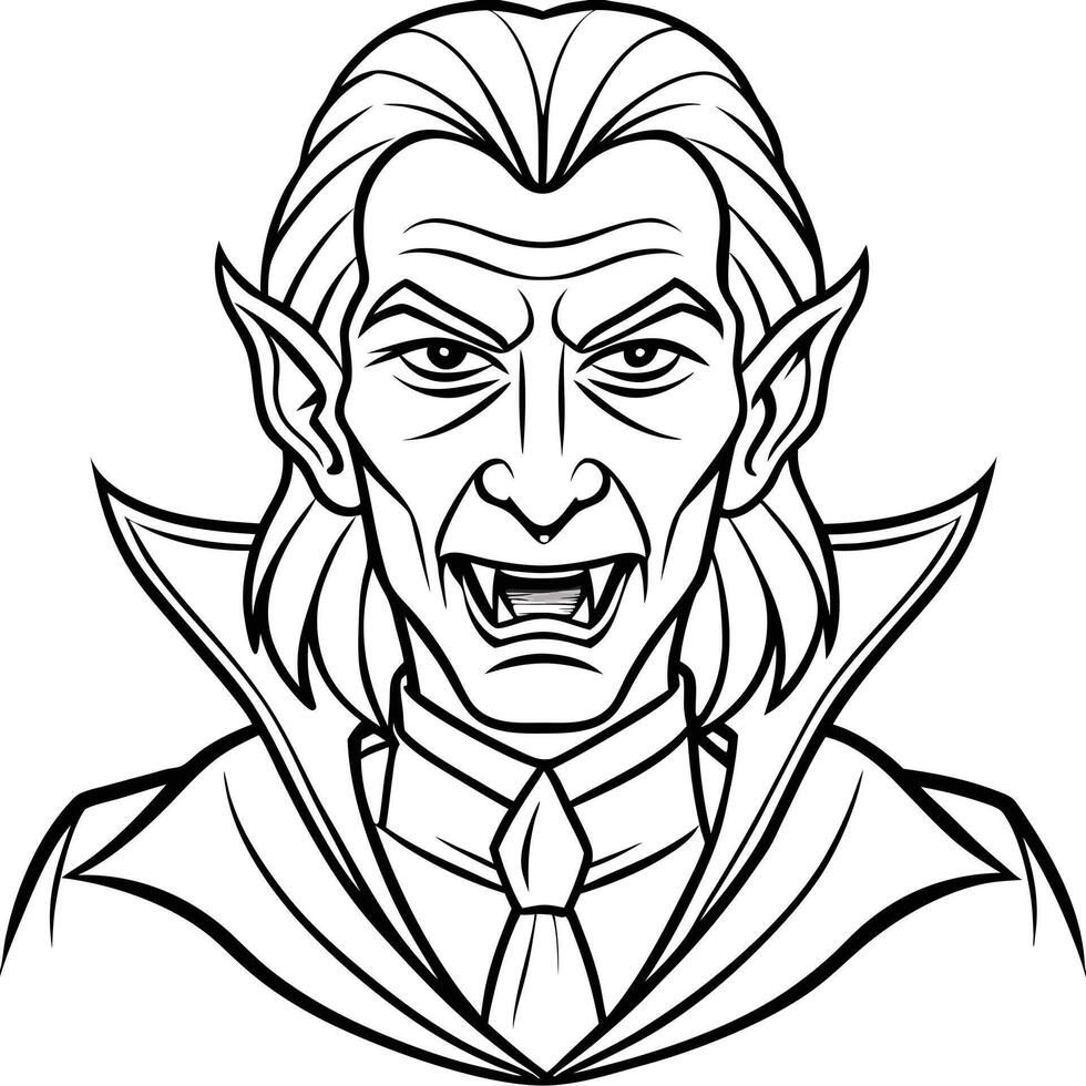 Dracula cartoon face vector