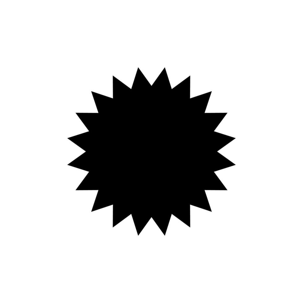 Starburst, sunburst price tag, label. Empty, blank price flash for promotion, marketing, sales concept vector
