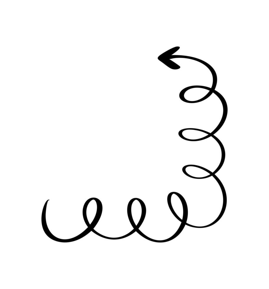 Curved Spiral Arrow Illustration vector