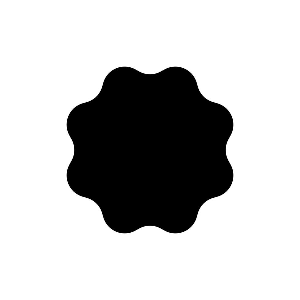 black starburst icon, sunburst badge. Design element stamp price vector