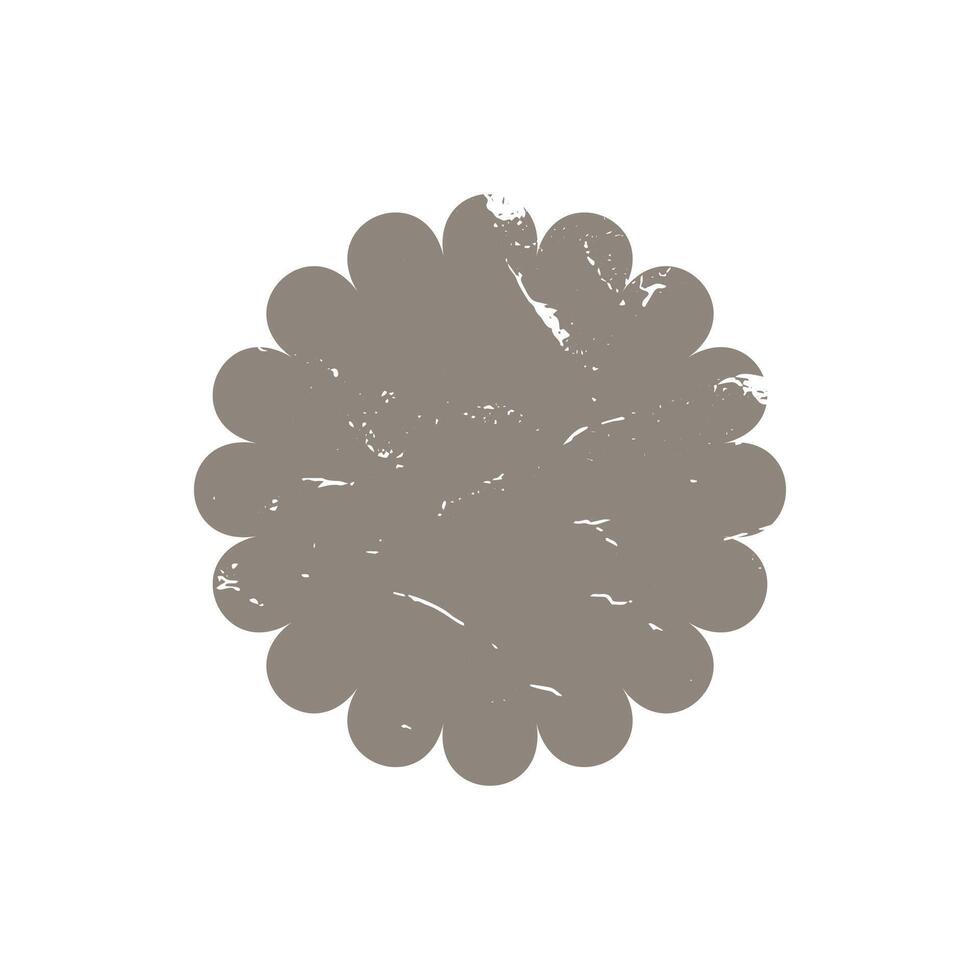 gray grunge shape starburst icon, sunburst shabby badge sale. Design element Empty tag stamp price vector