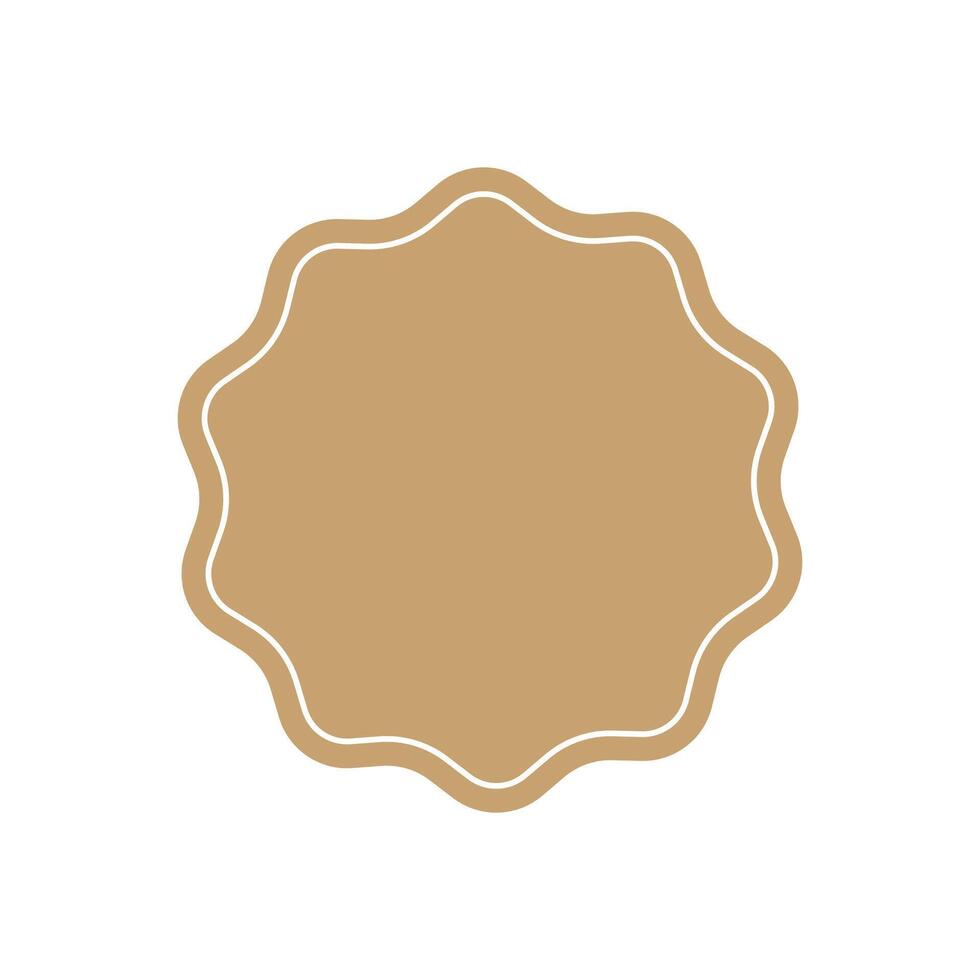 Starburst, sunburst price tag, shape label. Empty, beige price flash for promotion, marketing, sales concept vector