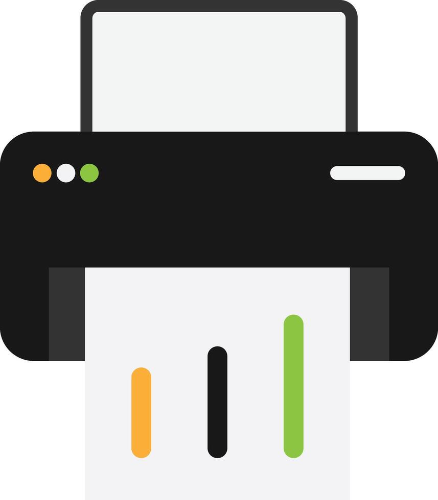 Printer Device Paper vector