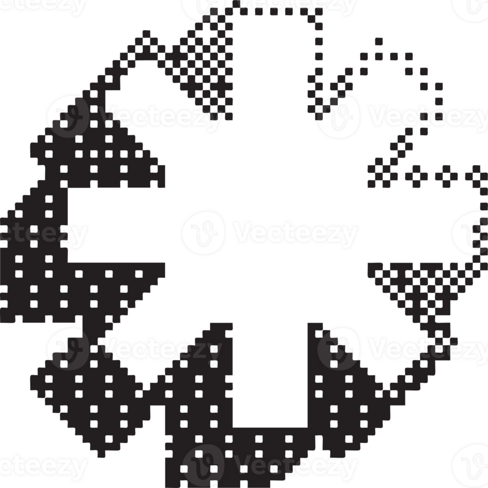 Bitmap pattern star shape. Snowflake halftone gradient element. Y2k graphic abstract icon. Dither noisy grunge texture. png