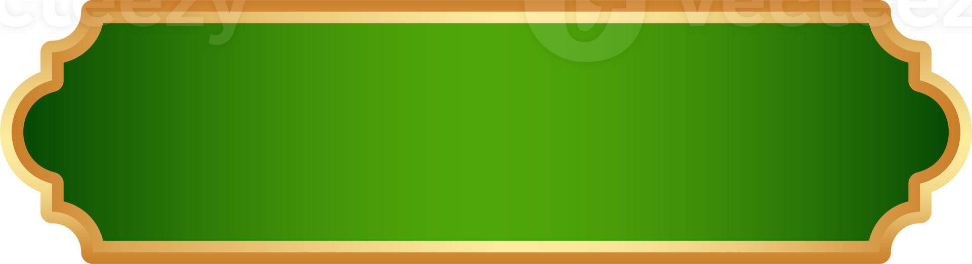 Ramadan Islamic frame with golden border. Indian ribbon shape for oriental sale banner. Tag element with traditional Muslim ornament for vintage headline and text box png