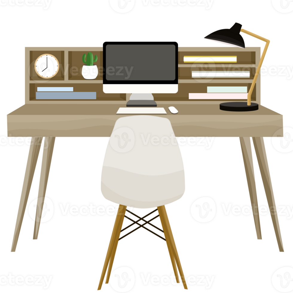 Study Desk Workplace Illustration png