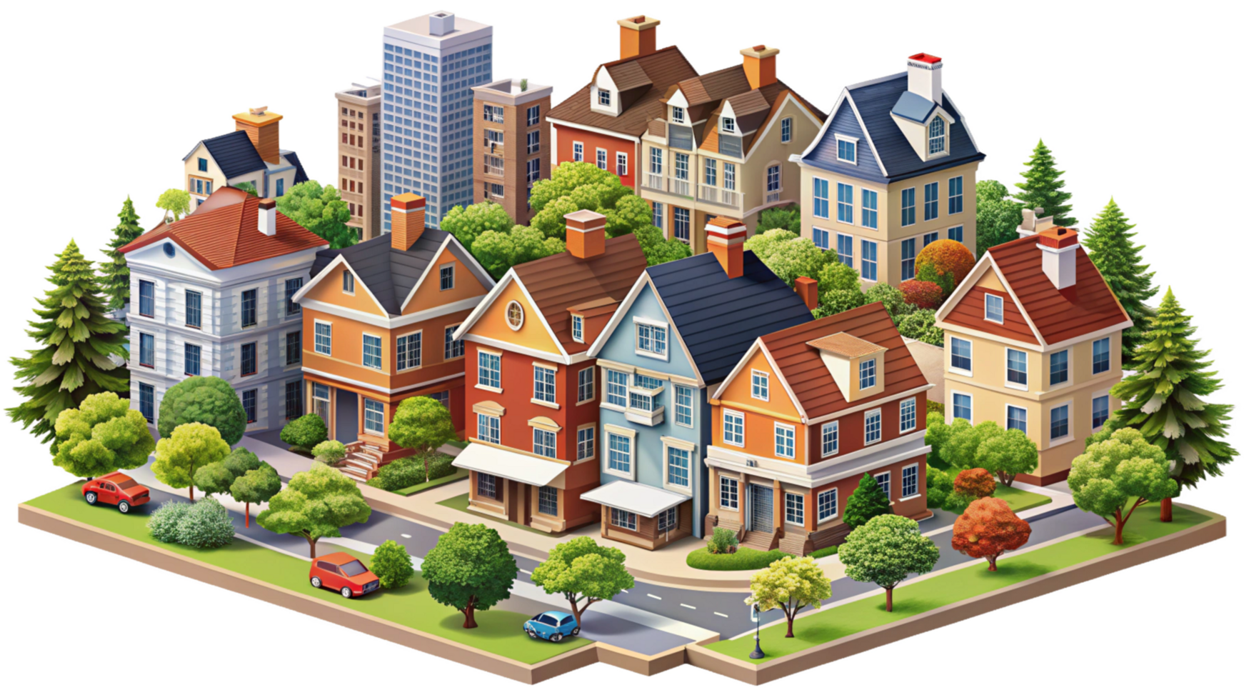 Building city neighbourhood png