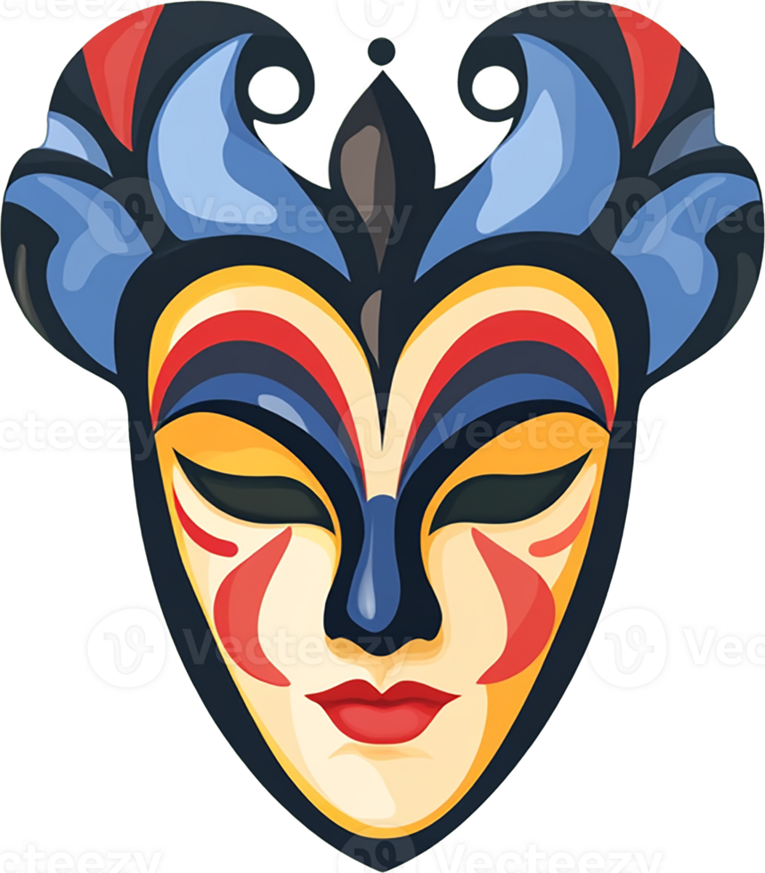 Colorful Carnival Mask with Playful Design png