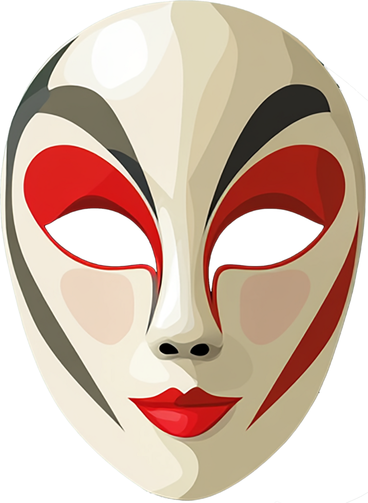 A mask with red and white stripes png