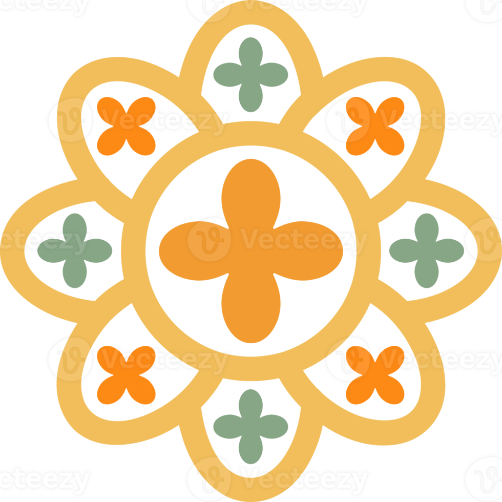 flower with heart ornament png