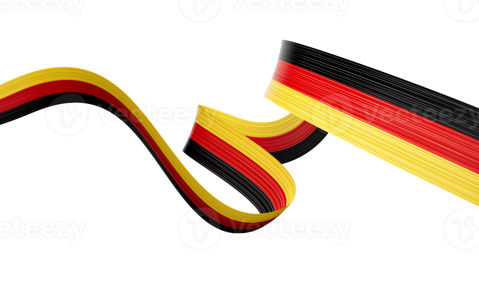 3d Flag Of Germany 3d Wavy Shiny Germany Ribbon Flag 3d Illustration png
