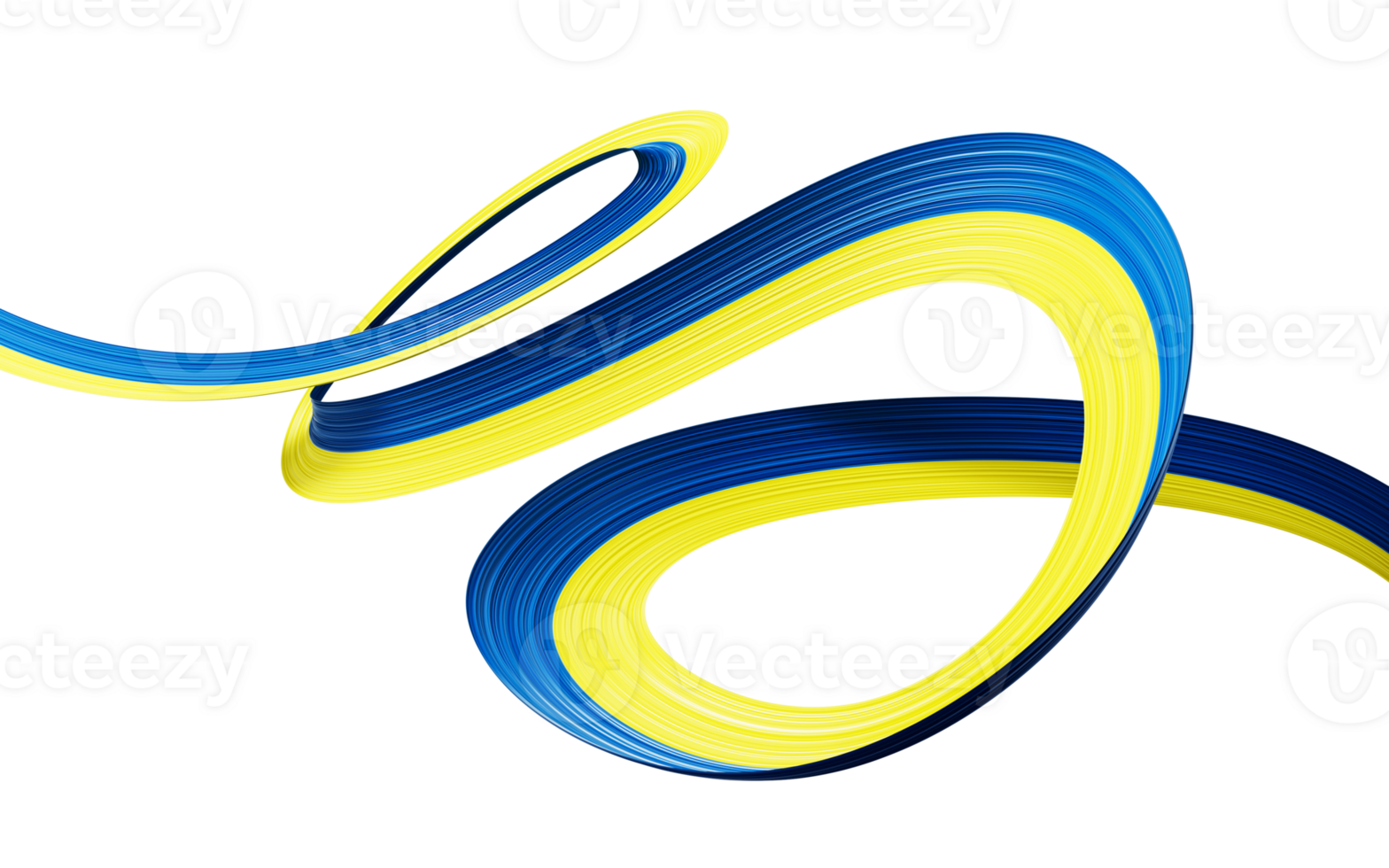 3d Flag Of Ukraine 3d Waving Ribbon Flag, 3d Illustration png
