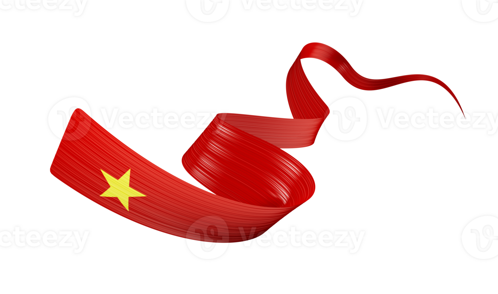 3d Flag Of Vietnam 3d Wavy Shiny Vietnam Ribbon 3d Illustration png