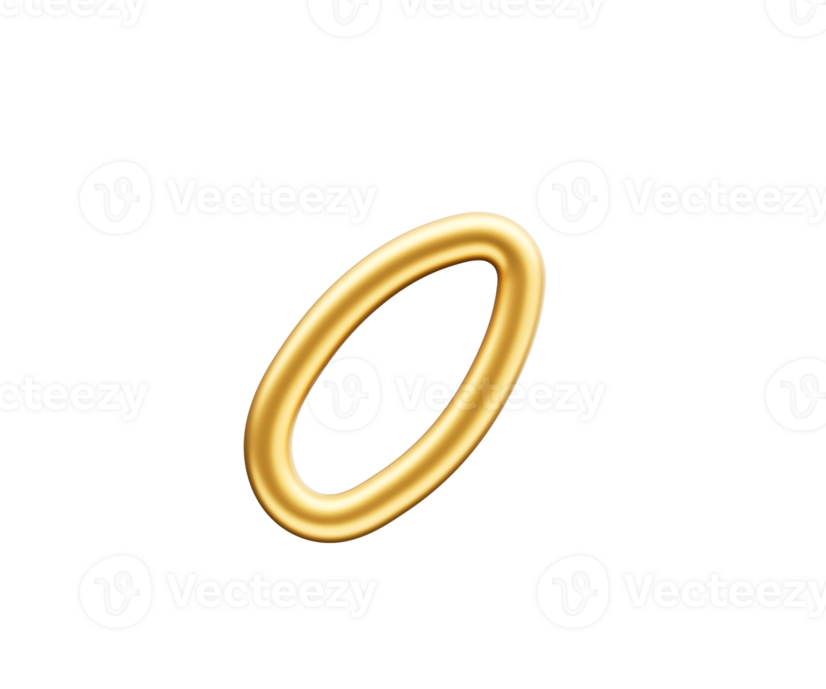 3d Golden Shiny Small Letter o Alphabet o Rounded Inflatable Font 3d Illustration png